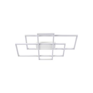 Applique/plafonnier FRAME avec 3 rectangles en profilé aluminium plat Led finition Blanc mat 