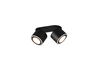 Barre noire mat 2 spots ronds TAURUS de Triolighting