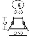 Spot encastré blanc 7W IP65 EF8 norme RE2020