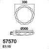 Plafonnier diamant 330mm Led 3000°K série LEO 