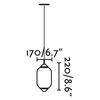 Suspension cylindrique pour l'extérieur IP44 SAIGON R17 finition Anthracite et blanc