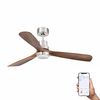 Ventilateur plafond LANTAU bois foncé – Moteur – Télécommande – connecté Smart Wiz– Été/hiver