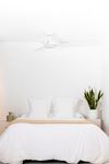Ventilateur de plafond BARTH L blanc LED et télécommande