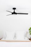 Ventilateur de plafond BARTH L noir LED et télécommande