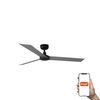 Ventilateur de plafond CRUISER L noir/alu connecté Tuya et télécommande