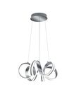 Suspension aluminium brossé CARRERA LED de TrioLighting