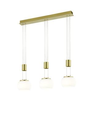 Suspension Trio Madison 342010308 - LED 3 x 8 W dimmable - doré mat
