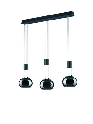 Suspension Trio Madison 342010332 - LED 3 x 8 W dimmable - noir mat