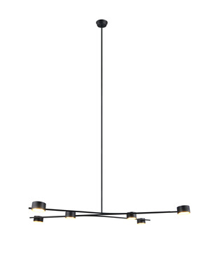 Suspension CODA 6 Lumières GX53 Noir-Or L143cm - 369000680