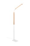 Lampadaire NORRIS articulé blanc et bois Métal/bois blanc mat/bois 11W