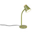 Lampe de bureau PONGO R55831115 – Vert mat, LED 4,5 W, tête flexible, métal & bois