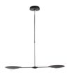 Lustre SIONE télescopique 2 coupes Led noir mat et chrome