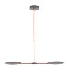 Lustre SIONE télescopique 2 coupes Led gris et cuivre