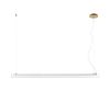 Suspension horizontale tube verre LED laiton mat série OSLO