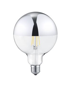 Ampoule globe 125mm calotte argentée 7W E27 TrioLighting