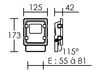 Projecteur extérieur Led ARIC noir 25W IP65 2400°k