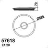 Plafonnier rond NILO 60W Led  chrome mat