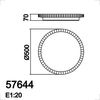 Plafonnier rond SIRA 50W Led 3000°K