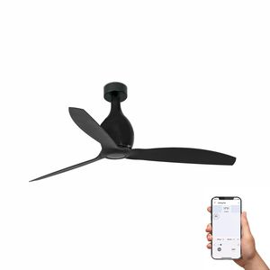 MINI ETERFAN – Ventilateur de plafond noir mat WiZ connecté avec moteur DC