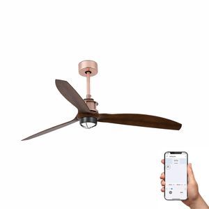 JUST FAN – Ventilateur plafond design industriel avec LED 16W et gestion WiZ Smart