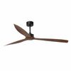 Ventilateur de plafond Just FAN XL noir/noyer avec télécommande