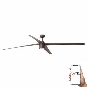 Ventilateur de plafond ATTOS XXL marron connecté Wiz