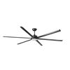 Ventilateur de plafond Rotterdam 25 XXL noir avec éclairage