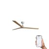Ventilateur de plafond KLIM L blanc/chêne connecté WIZ+télécommande