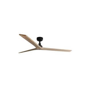 Ventilateur de plafond KLIM L noir/chêne et télécommande