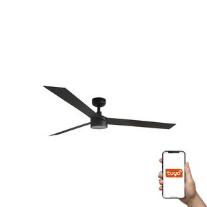 Ventilateur de plafond CRUISER XL noir connecté TUYA télécommande et Led