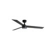 Ventilateur de plafond RUDDER L noir/noyer LED et télécommande