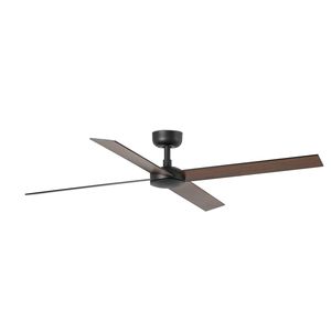Ventilateur de plafond RUDDER L noir/bois et télécommande