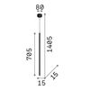 Ideal Lux FILO SP1 – Suspension tube blanc LED 3000K