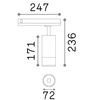 Spot EOS 25W Dali IRC80 pour rail triphasé finition Noir mat 