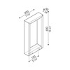 Borne rectangulaire profil aluminium IP66 ARKE 400 en marron bronze