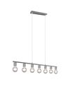 Lustre 7 douilles nickel mat VANNES de Triolighting