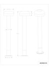 Potelet extérieur FRASER TrioLighting anthracite béton – lumière 360° IP54