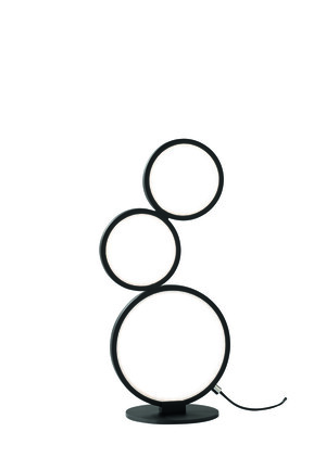 Lampe Table Rondo Noir Mat