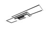 Plafonnier Trio Albany 647710432 – 37 W LED dimmable – noir mat