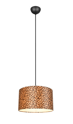 Suspension PARDINA Motif Léopard Noir Mat Ø40cm - R36741032