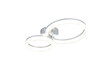 Plafonnier LED MOVA 2 Anneaux Chrome 22W 3000lm 4000K - R63292106