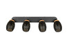 Spot Plafond BIDAR Noir/Or 4 Lumières E14 - R81574080