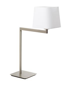 Lampe à poser nickel mat avec abat-jour série FINESS 