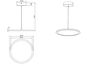 Suspension disque noir Led série TRAY de TrioLighting