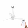 ETERFAN M – Ventilateur de plafond blanc brillant connecté avec LED 16W 3000°K