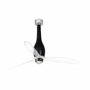 ETERFAN M – Ventilateur de plafond noir brillant avec LED 16W 3000°K