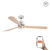 Ventilateur de plafond LANTAU XL nickel-pin Led Tuya+télécommande