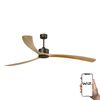 Ventilateur plafond KAUAI XXL marron/bois avec télécommande connecté Wiz