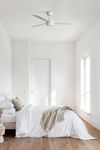 Ventilateur de plafond RUDDER L blanc/bois LED connecté Wiz+télécommande