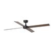 Ventilateur de plafond RUDDER L noir/bois et télécommande